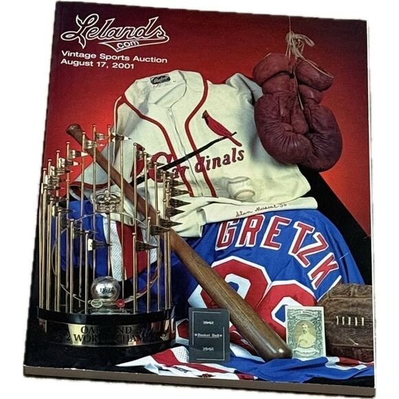 Lelands August 16 2001 Vtg Sports Auction Memorabilia Catalog 184 Pg - Picture 1 of 6